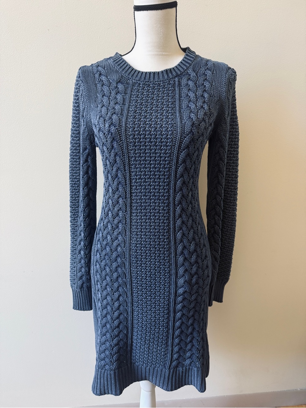 Classic Cable Knit Sweater Dress